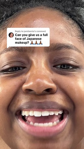 Replying to @jamilaenta My cousin challenged me to do a full face of Japanese makeup help #jbeauty #japanese #makeup #beauty #beautytok