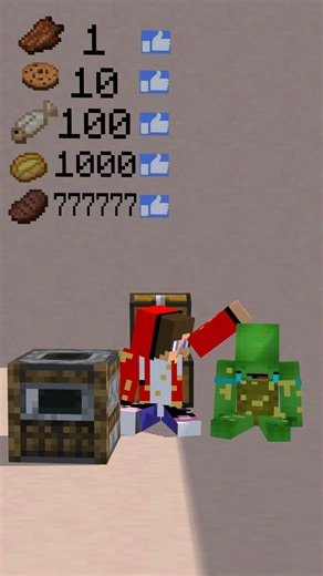 JJ and Mikey want something to eat! - minecraft animation #shorts #minecraft #maizen #animation