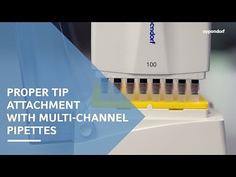 Proper Tip Attachment with Eppendorf Multi-Channel Pipettes featuring Spring-Loaded Tip Cones