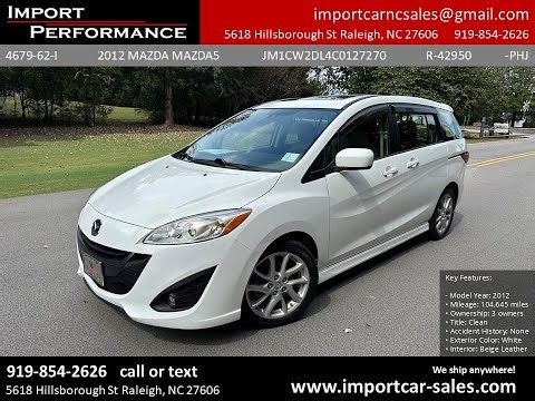 2012 Mazda MAZDA5 Grand Touring