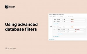 Notion系列教程-使用高级数据库筛选器(Using advanced database filters)