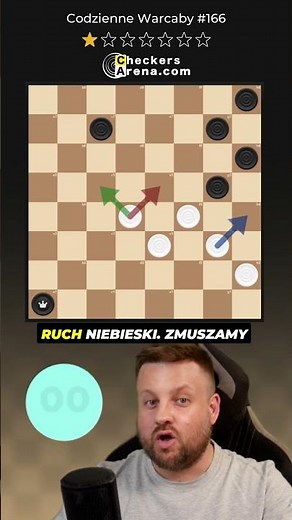 Easiest Level ✅ ⚪⚫ ⭐1/7 | Daily Checkers #166