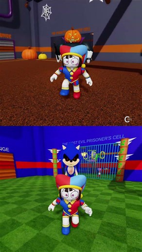 PUMPKIN BARRY'S PRISON VS SONIC EXE PRISON RUN = ROBLOX