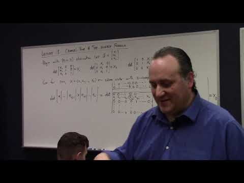 Applied Linear: Lecture 18: Cramer's Rule and the Inverse Formula, 3-4-26
