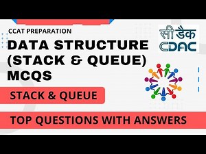 Data structure stack & Queue MCQs | Important MCQs | Questions with answers | CDAC CAT exam