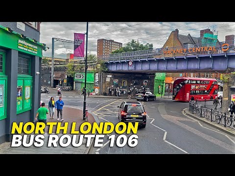 London Bus Ride from North London's Finsbury to East London's Whitechapel - Bus Route 106 🚌