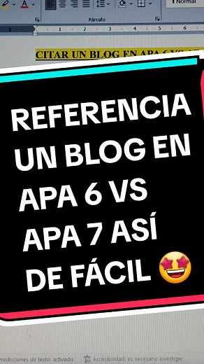 Referencia fácil a blogs en APA 6 y 7