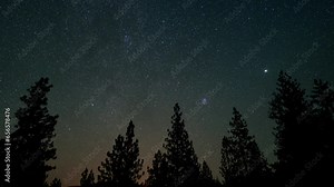 Perseids Meteor Shower with Milky Way Timelapse