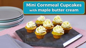 16K views · 77 reactions | These cornmeal cupcakes are easy to make and have a delicious maple butter cream topping. | Allrecipes | Facebook