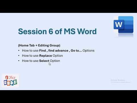 👉 MS Word Day 6 | Find, Replace, Select | Smart Editing Tricks in Word | RSM Education