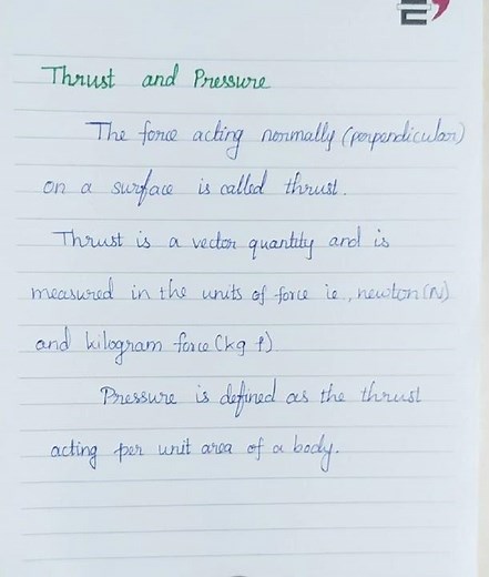 thrust and pressure|physics