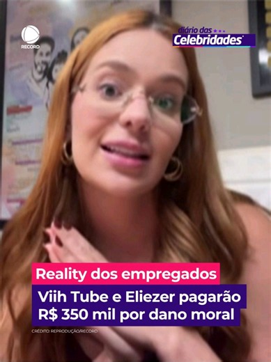 Após a repercussão negativa do reality com funcionários, Viih Tube e Eliezer terão que pagar R$ 350 mil por danos morais ao Ministério Público do Trabalho. A influenciadora se pronunciou nas redes sociais, reconheceu o erro e afirmou ter entendido o que fez de errado. 😅💵 ➡️ Veja essa e outras notícias do #HojeEmDia em R7.com/hojeemdia