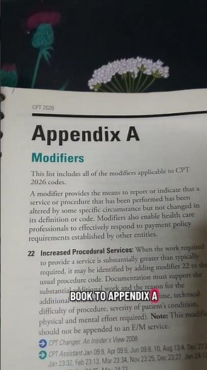 Modifiers in the CPT book
