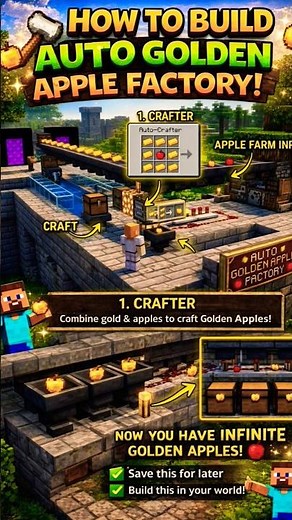 Ultimate Golden Apple Farm in Minecraft 🔥 Easy & OP Build