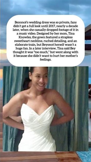 Beyoncé’s Wedding Dress Stayed Hidden for 9, Years And She Wasn’t Even a Fan #beyonce