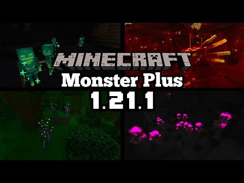 *NEW* Monster Plus Mod - Minecraft 1.21.1 (Mod Showcase)