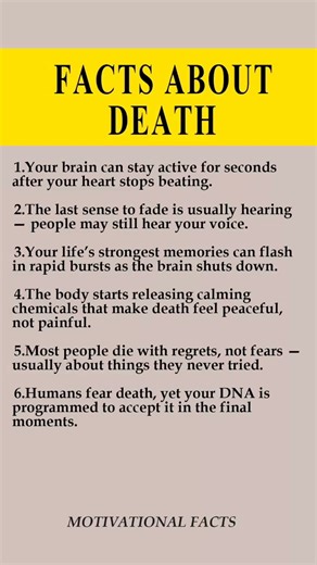 Facts About Death ⚰️ | #LifeLessons #MindPower #Psychology