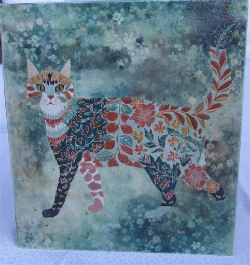 Wooden Tissue Box With Cat Motif - Etsy