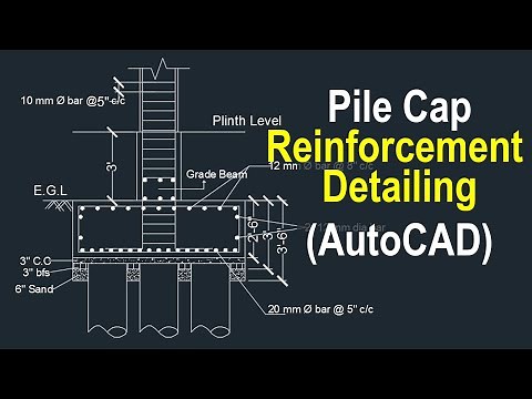 Pile Cap Reinforcement Detailing in AutoCAD || Royhan Khan