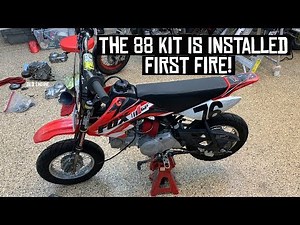 Crf50 88cc big bore kit install and first fire!