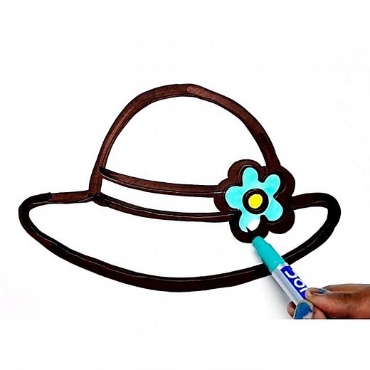 Hat Drawing, painting and coloring for kids & toddlers | Hat Drawing and coloring #art #coloring