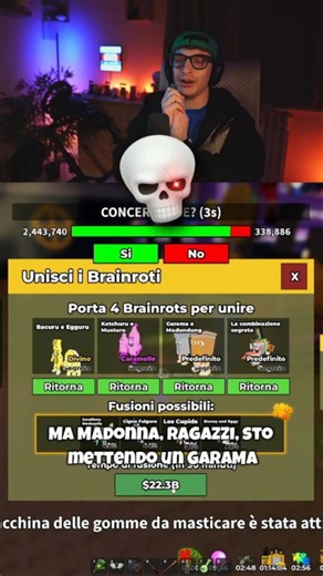 LA FUSE MACHINE PIÙ FOLLE su ROBLOX STEAL A BRAINROT! 🔥 #shorts #roblox #stealabrainrot