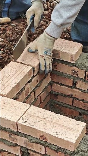 Traditional bricklaying techniques demonstration