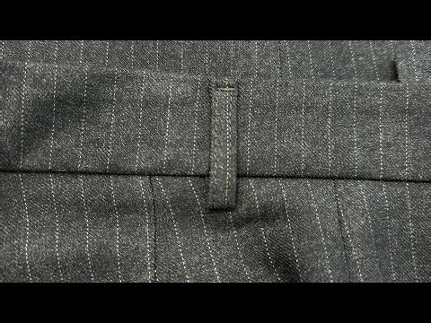 How to make and sew belt loops on the waist of pants