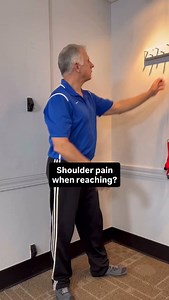 If you have shoulder pain when reaching overhead, try this simple sequence to help reduce impingement and improve movement. Start by standing next to a wall with the painful shoulder closest to it. Place your forearm against the wall and gently push into it so your forearm is evenly pressed the whole time. While maintaining that constant pressure, slowly raise your arm upward along the wall. Move in a controlled way and do several reps. Many people notice their shoulder already starts to feel be