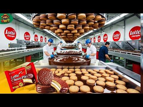 Choco Pie Factory Process: How Millions of Choco Pies are Made In Factory