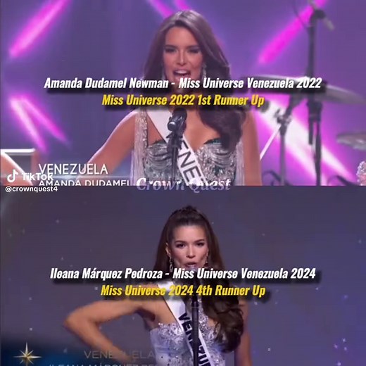 🌟Venezuela Shines Bright in Miss Universe!🌟 From the dazzling stage of Miss Universe, Venezuela continues to prove its legacy in beauty and grace! ✨ 🏆1st Runner-Up 2022: A stunning performance that captured hearts and showcased the true essence of Venezuelan beauty! 🥈4th Runner-Up 2024: Another remarkable achievement, solidifying Venezuela's status as a powerhouse in the pageant world! With each placement, Venezuela inspires and uplifts, reminding us all of the strength and elegance that def