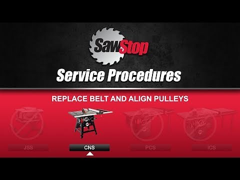 SawStop Service Tip: Replace Belt for the Contractor Saw