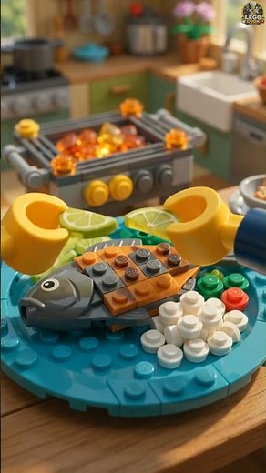 POV: LEGO Cooking Grilled Fish! 🔥🐟
