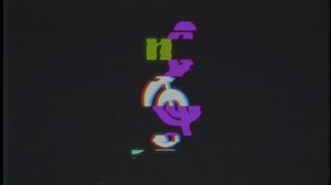 Music treble clef symbol glitch screen distortion VHS TV display animation seamless loop background New quality universal close up vintage dynamic animated colorful joyful cool nice video