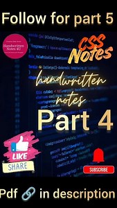 CSS Class & Universal Selectors | Handwritten Notes (Part 4)#viral #css #sql