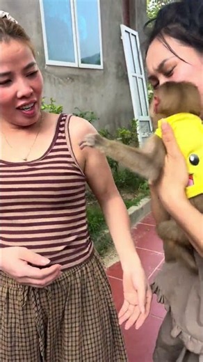 It seems a neighbor came over to get acquainted, but Lele adamantly refused to cooperate.