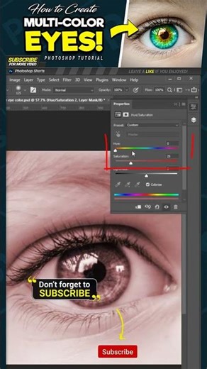 How to Create Multi Color Eyes in Photoshop! Fun and Easy Tutorial #photoshoptutorial #ducthangds
