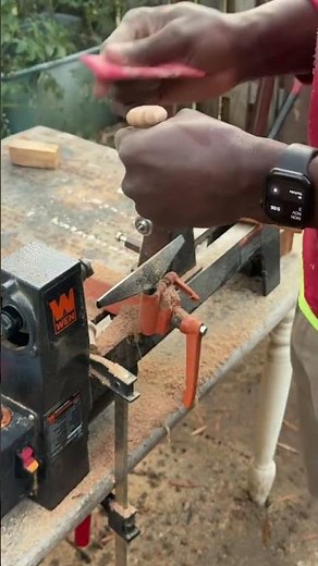 Wood turning drawer knobs for the first time. #woodworking #drawerknobs #fun #diy #firsttime #viral