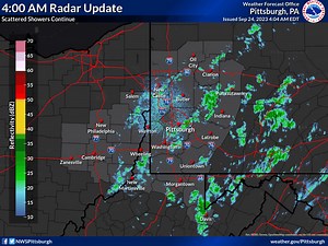 28 reactions · 14 shares | 4:00am Radar Update: Scattered showers continue to move over the area as the remnants of #Ophelia make their way up the Atlantic coast. These showers will continue throughout today before eventually tapering off late this evening. #pawx #wvwx #ohwx | US National Weather Service Pittsburgh PA | Facebook