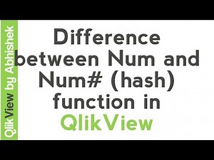 QlikView Tutotrial | Difference between Num and Num# (hash) function | Data & Tools