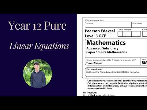 Can you solve this LINEAR EQUATIONS question? (Edexcel A-level Maths)
