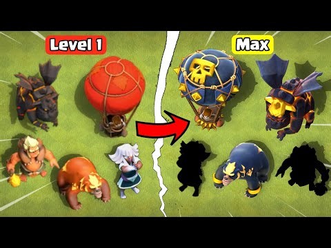 Every Troop Level 1 to Max | All Troops Transformation - Clash of Clans