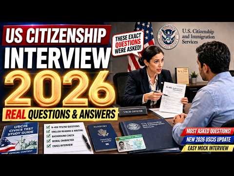 2026 New Actual Interview of U.S. citizenship, Full N-400 Naturalization Interview, Small talk #n400