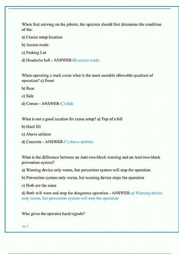 NCCCO CORE CERTIFICATION TEST WITH 400 PREP QUESTIONS AND CORRECT ANSWERS NCCCO CORE CRANE OPERATOR