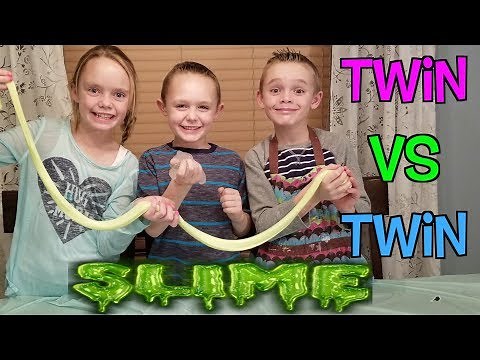 Twin vs Twin Making Slime Challenge | Kids Fun TV
