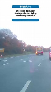 14K views · 44 reactions | Shocking dashcam footage shows the moment a lorry driver narrowly avoided a massive crash after a terrifying motoroway blowout. | Bristol.Live | Facebook