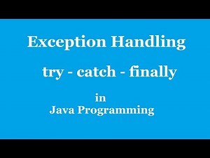 Try catch finally java example | Exception Handling in Java Theory| Java programming tutorial