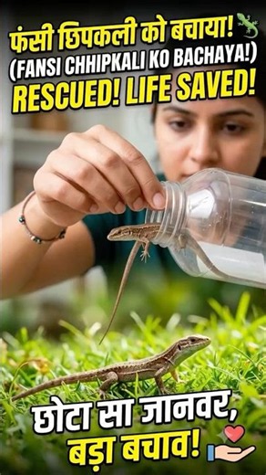 How to Rescue a Trapped Lizard 🦎 (Live Rescue) #shorts