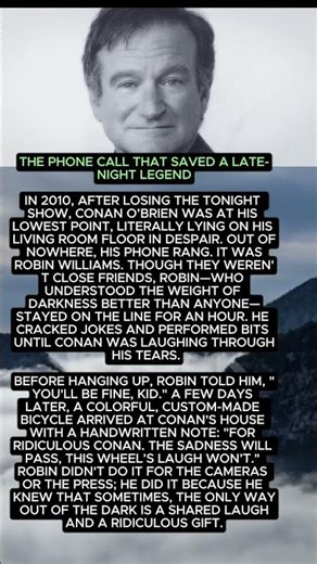 THE PHONE CALL THAT SAVED A LATE NIGHT LEGEND