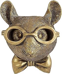 GUASDIE Animal Wall Decor: Faux Deer Head Mount, Resin Animal Head Wall Hanging for Living Room, Bedroom, Bathroom, Kitchen, Unique Art, Sculptures Home Decor, Gift, Rat